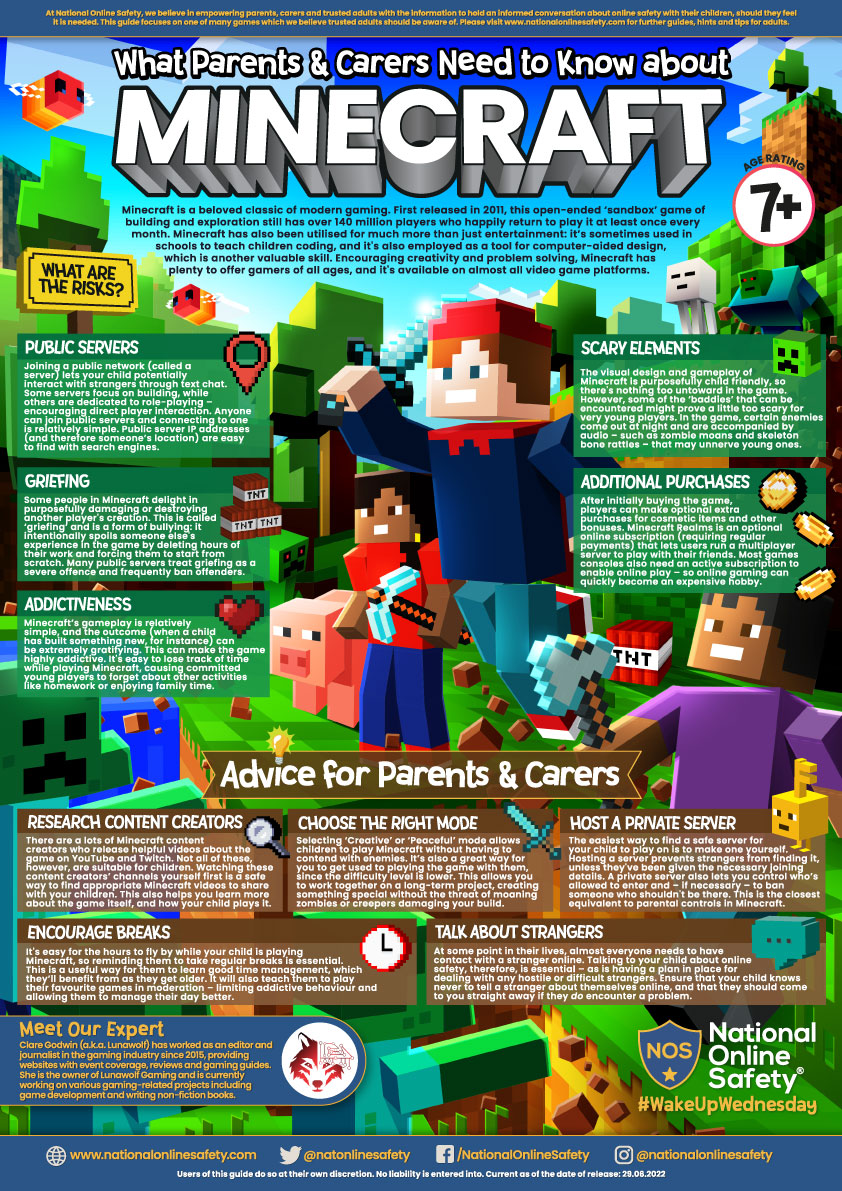 Guide du contrôle parental Minecraft - Questions Internet